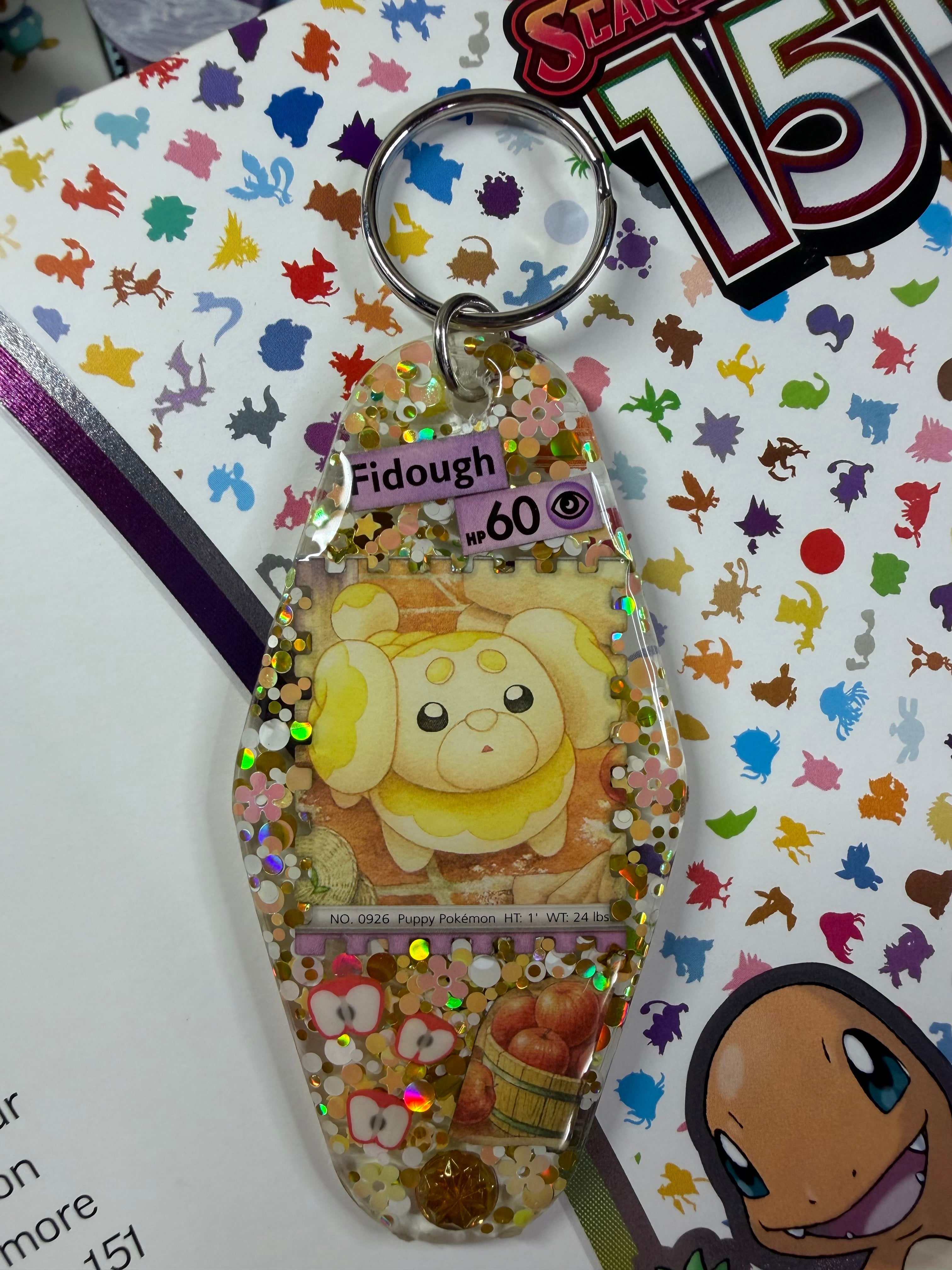 Upcycled Pokemon Card Keychain Collection