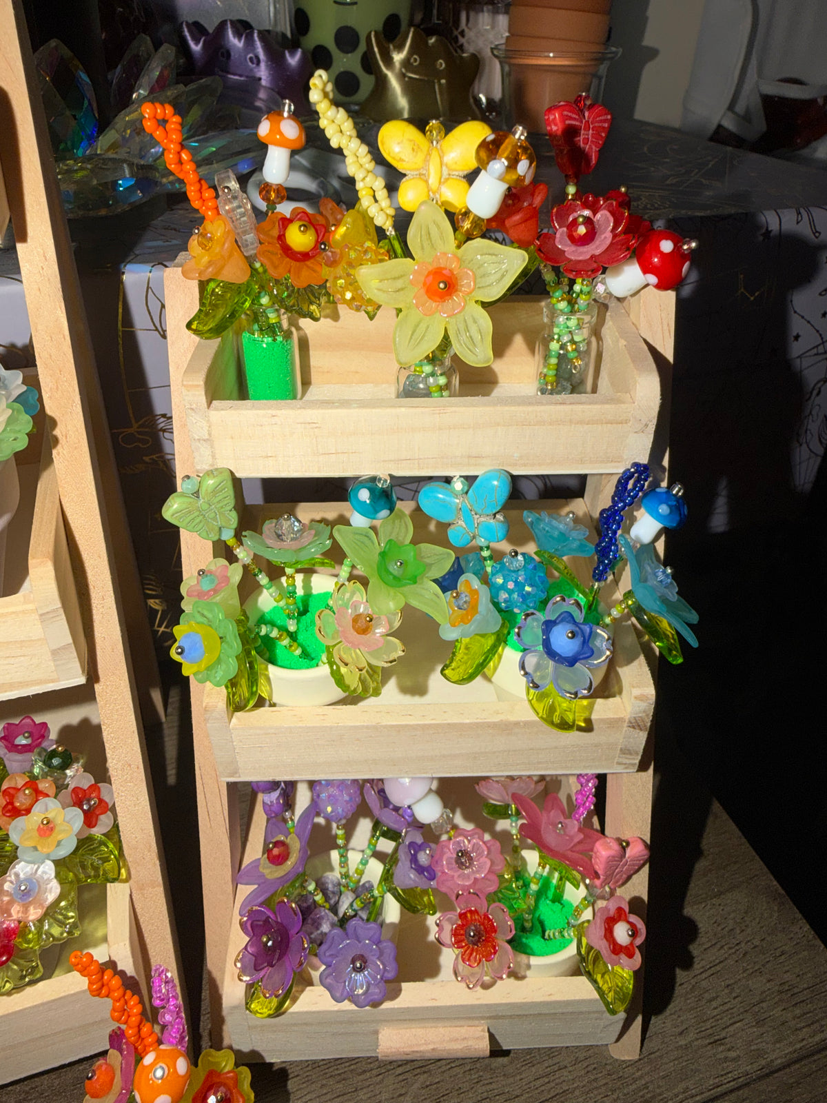 Tiny Beaded Flower Bouquets