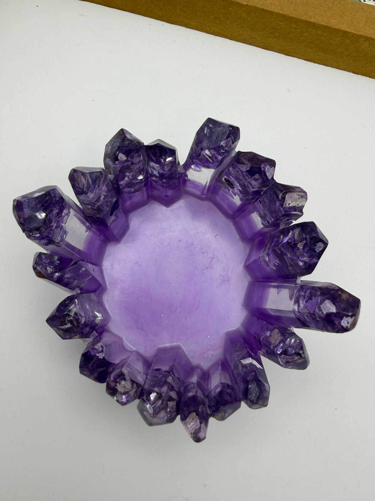 Purple Resin Crystal Jewelry/Trinket Holder