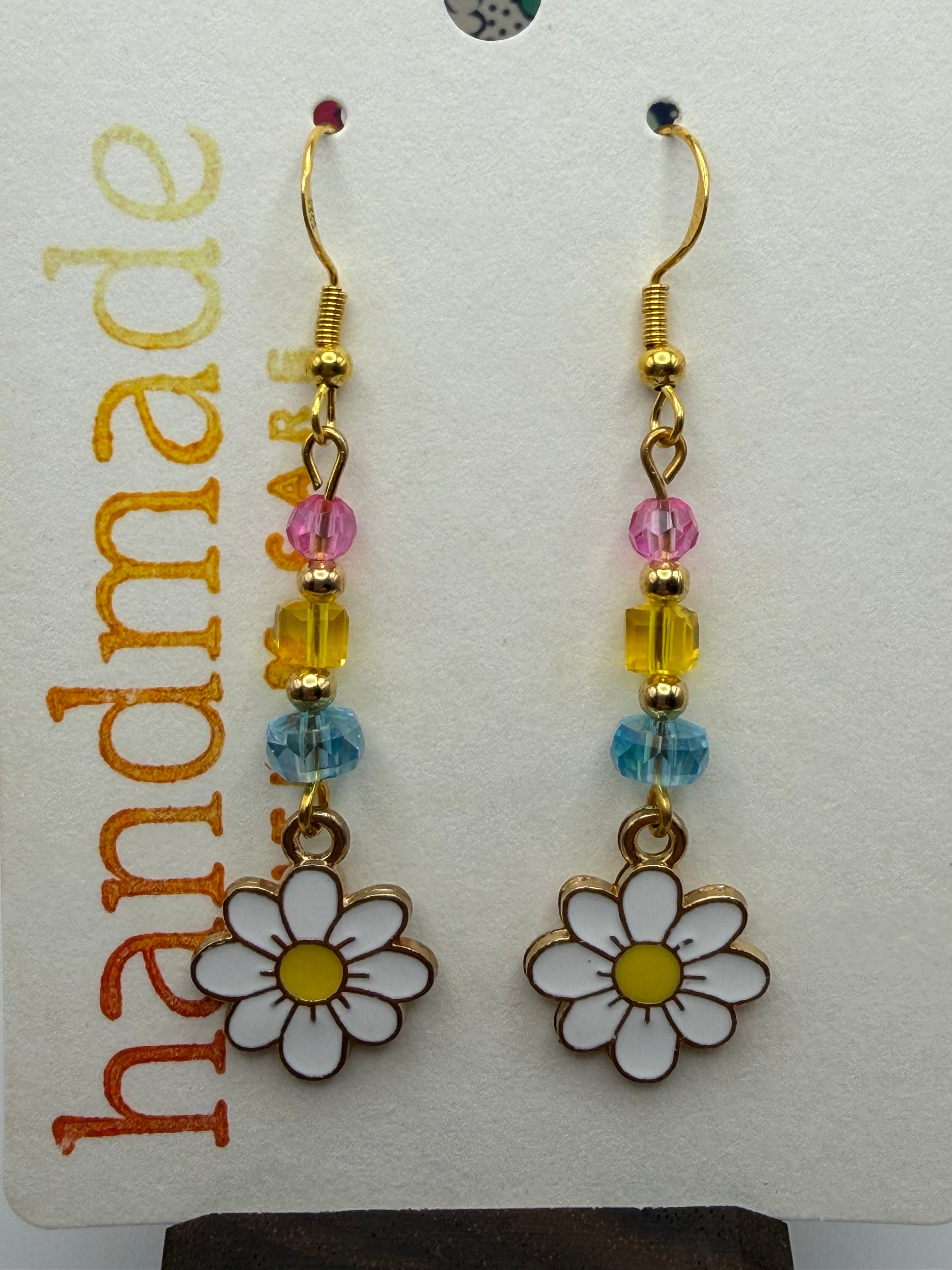 Sparkling Summer Daisy Full Set (Necklace, Earrings, and Bracelet)