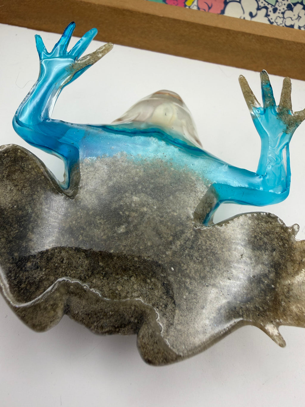 Sandy Beach Resin Frog
