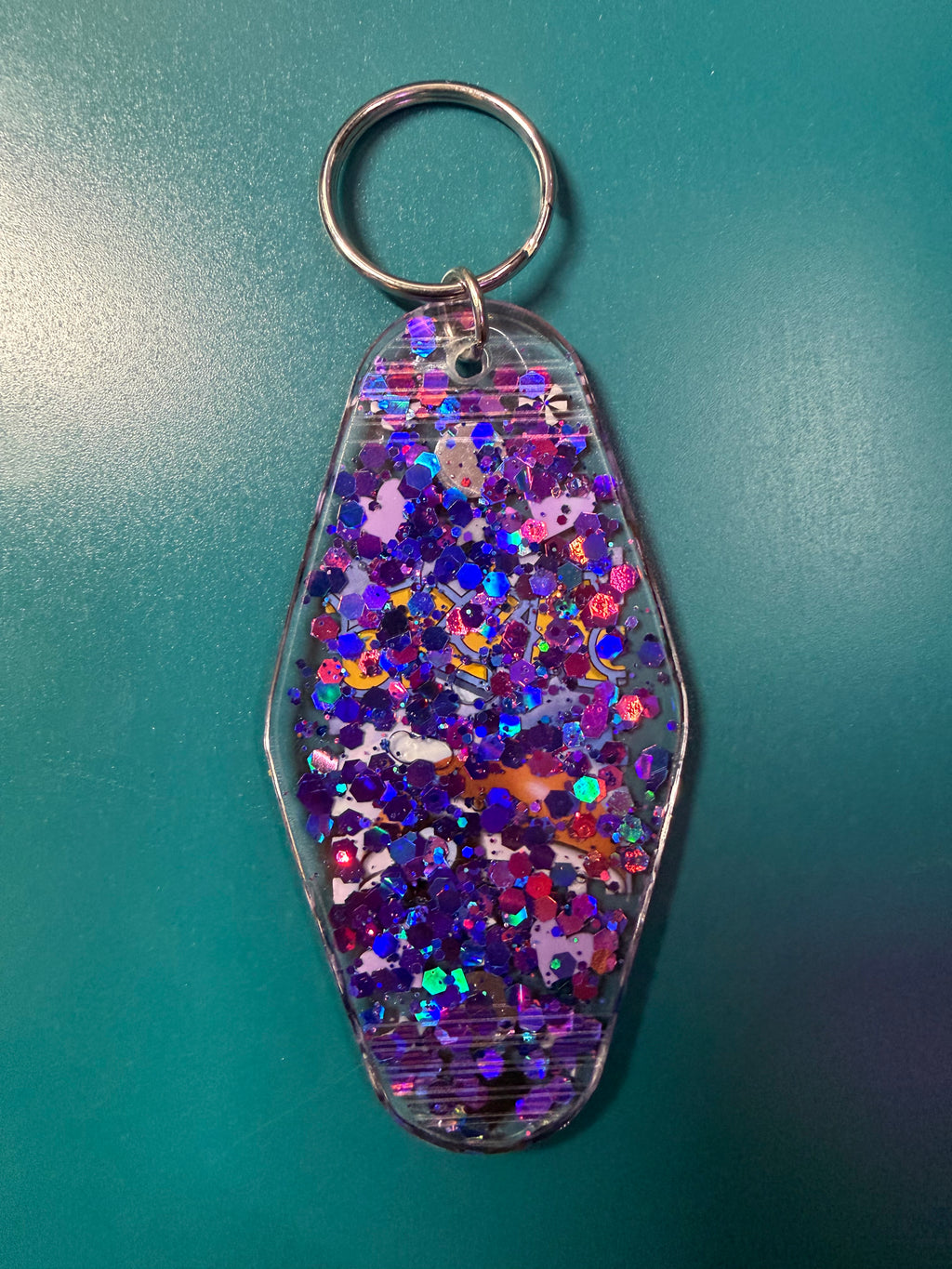 Litwick Pokemon Card Upcycled Keychain