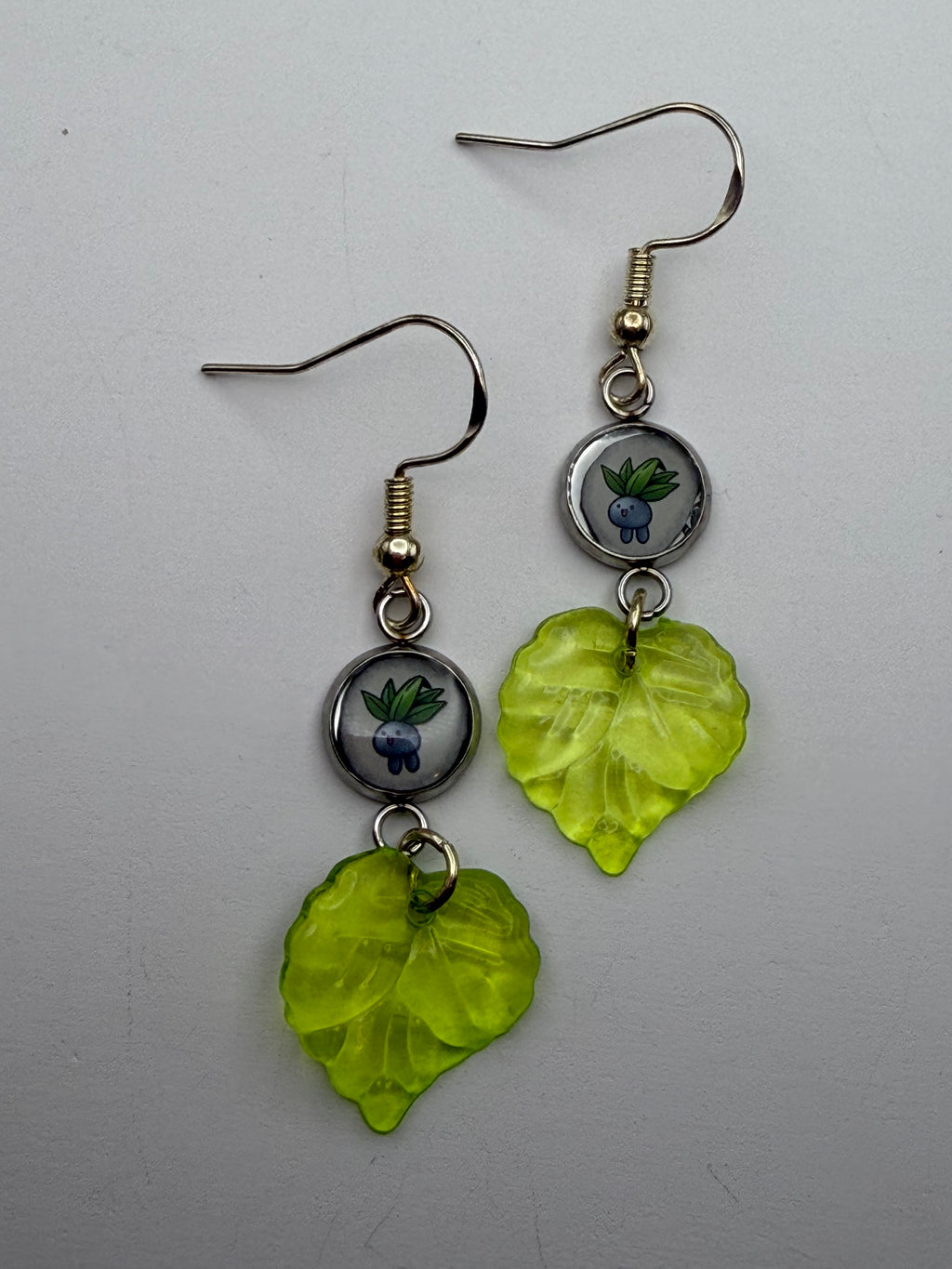 Oddish Upcycled Card Earrings