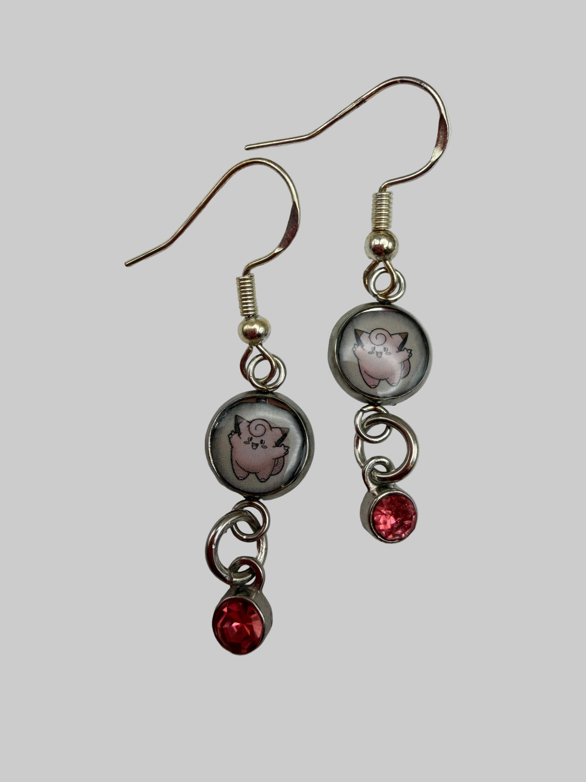 Clefairy Pink Drop Earrings