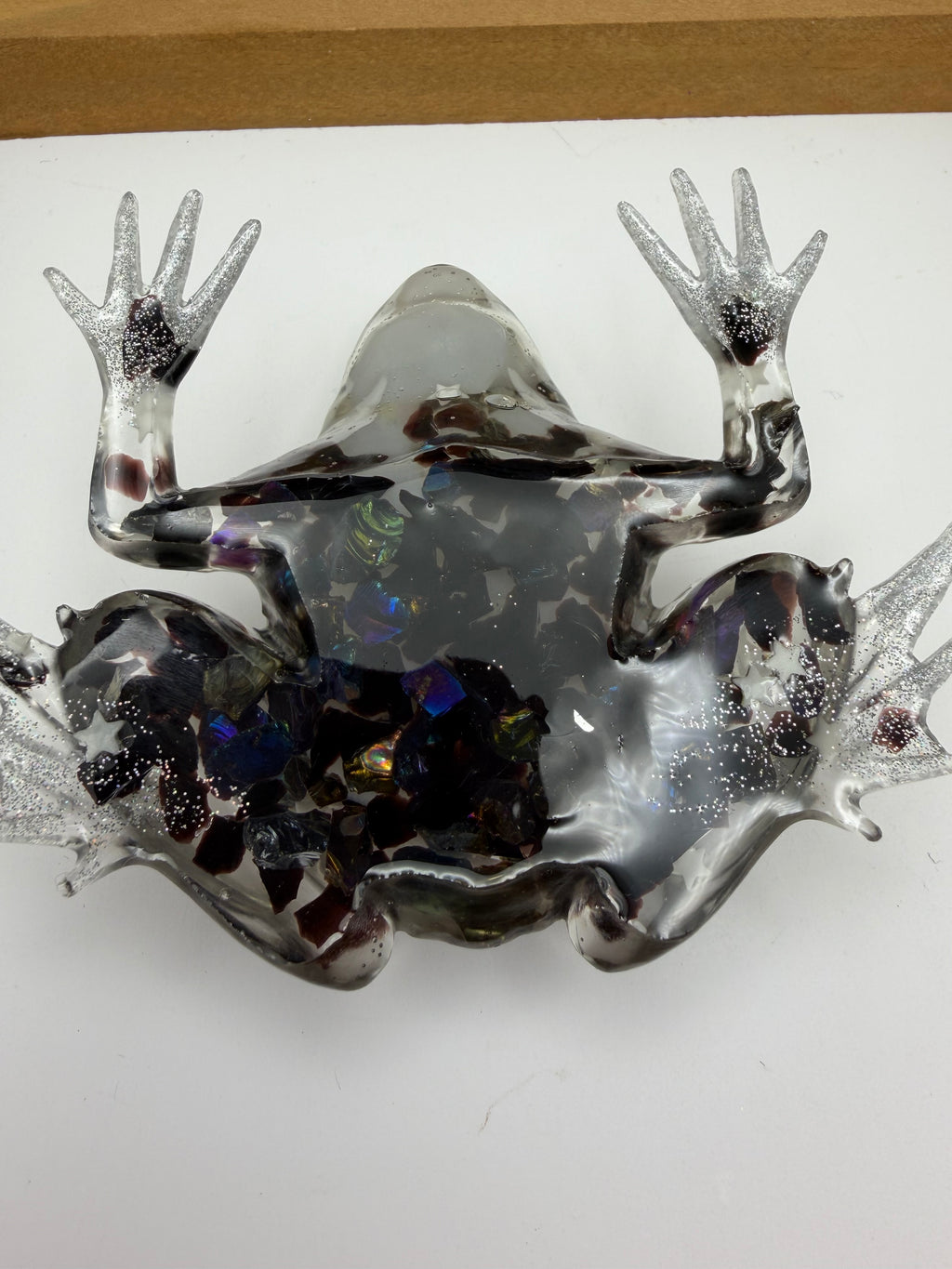 Spooky Glowing Ghost Resin Frog