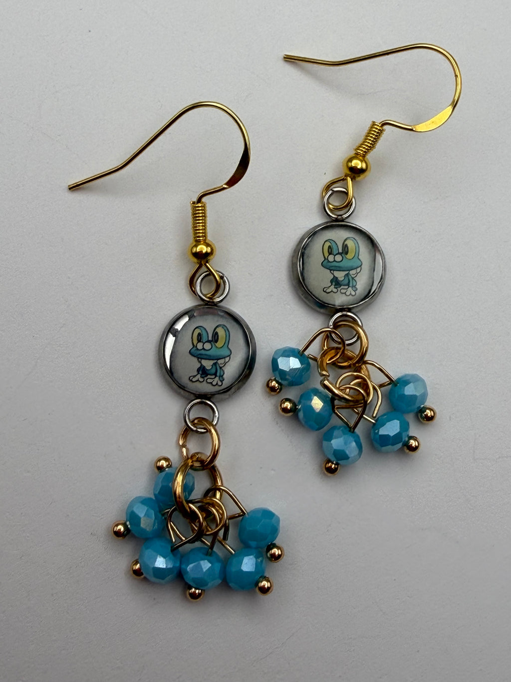 Froakie Upcycled Card Earrings