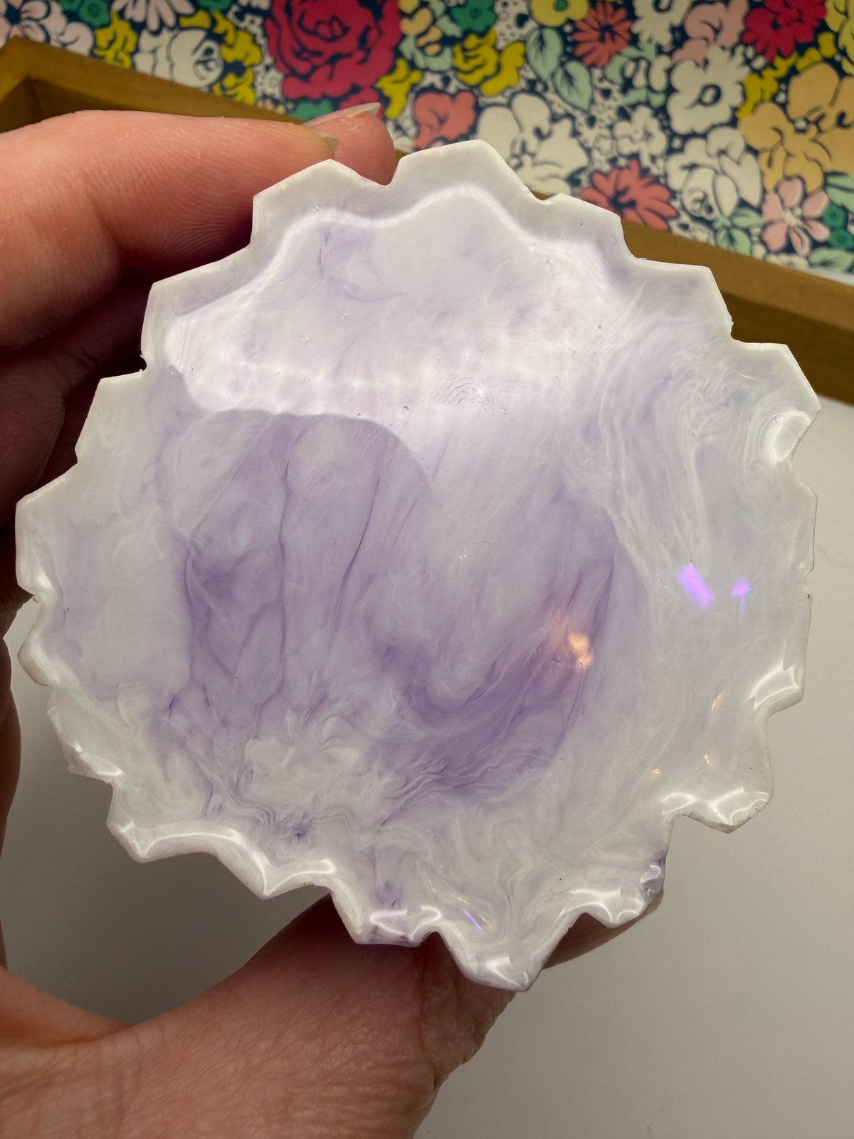 Purple Resin Crystal Jewelry/Trinket Holder
