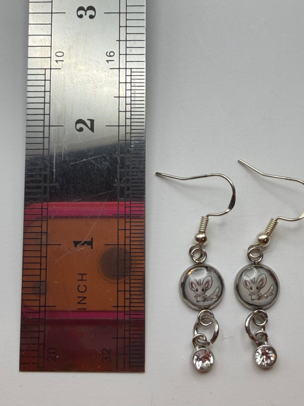Minccino Upcycled Card Earrings