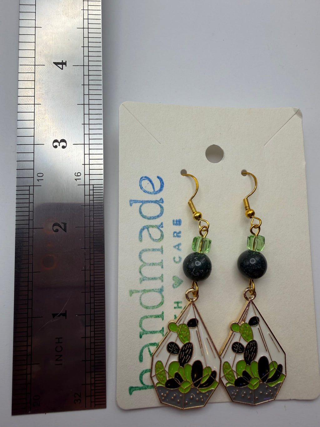 Hanging Plant Beaded Earrings