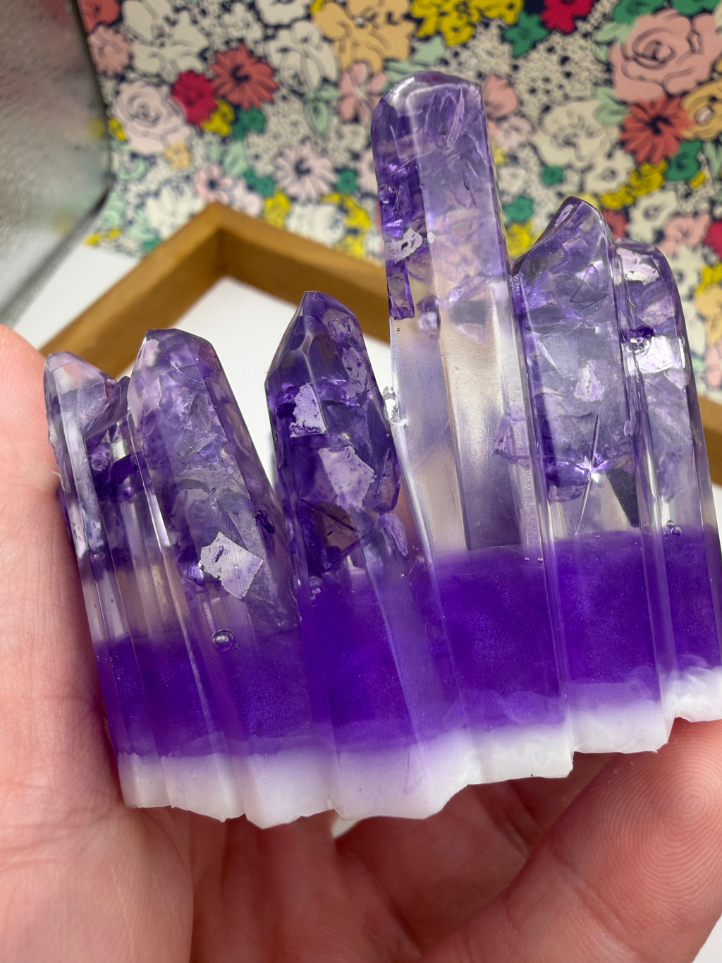 Purple Resin Crystal Jewelry/Trinket Holder