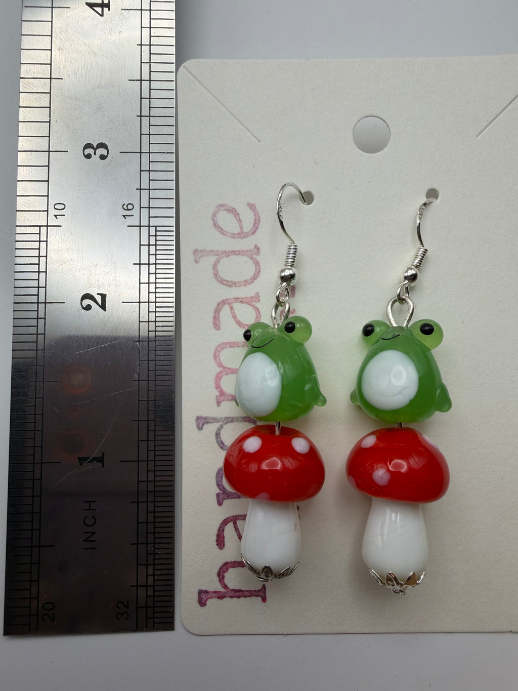 Mushroom Frog Earrings