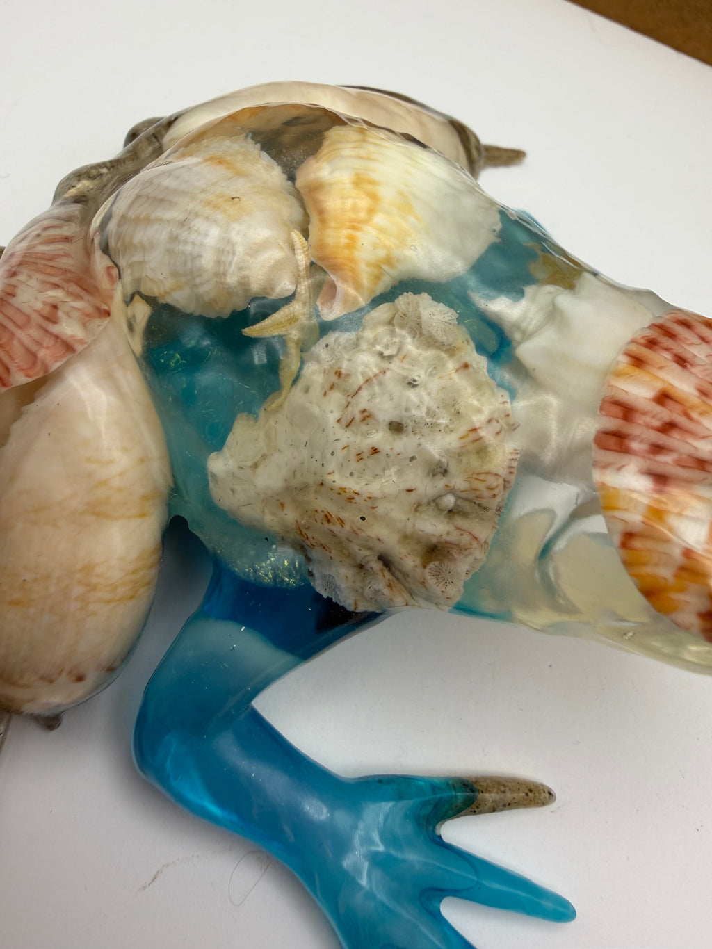 Sandy Beach Resin Frog