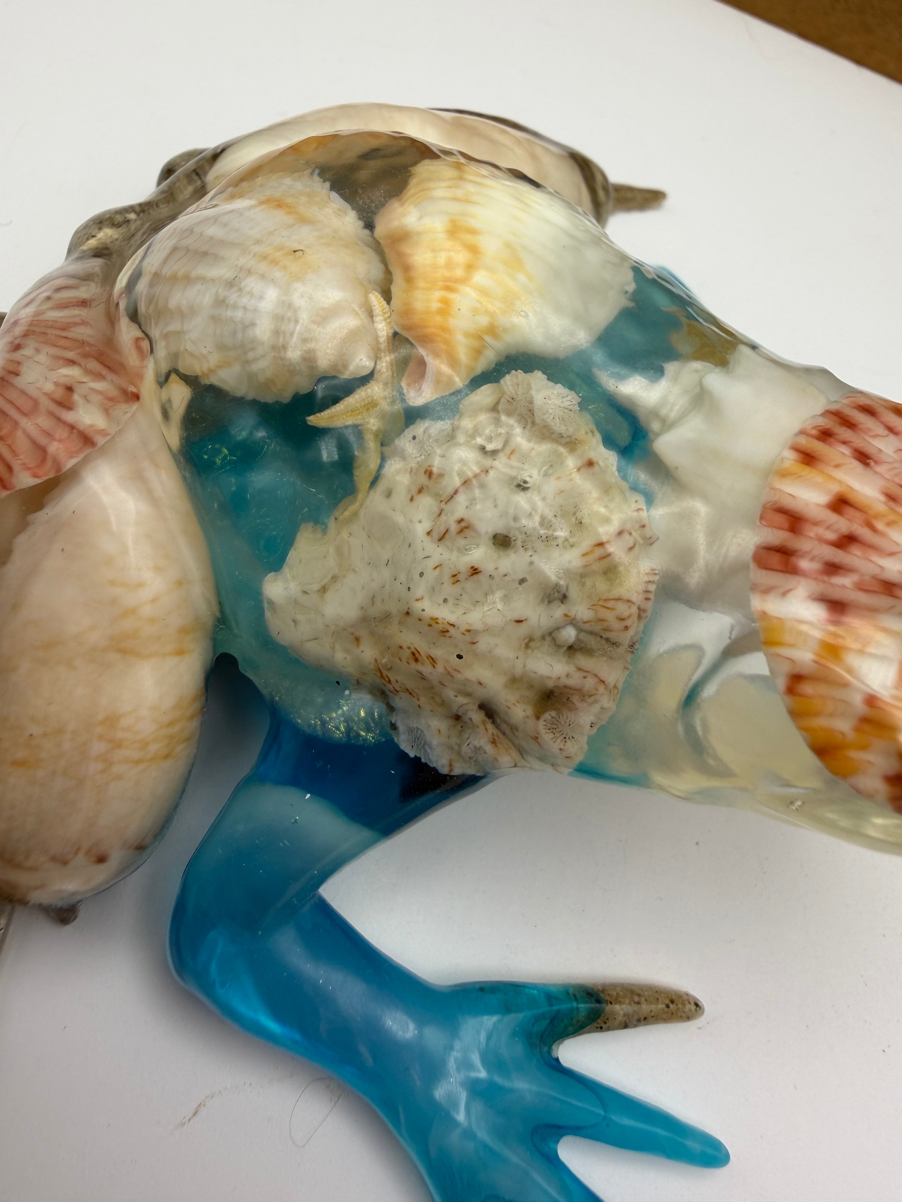 Sandy Beach Resin Frog