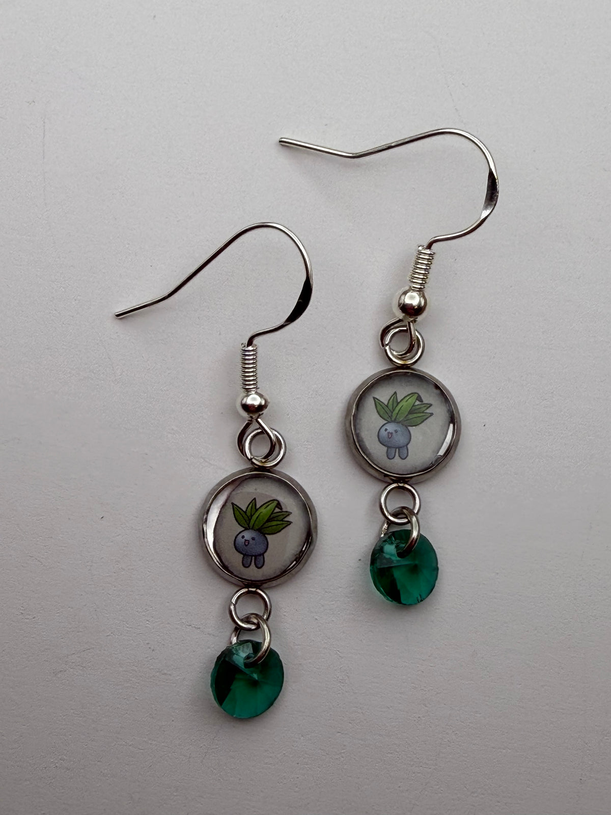 Oddish Upcycled Card Earrings