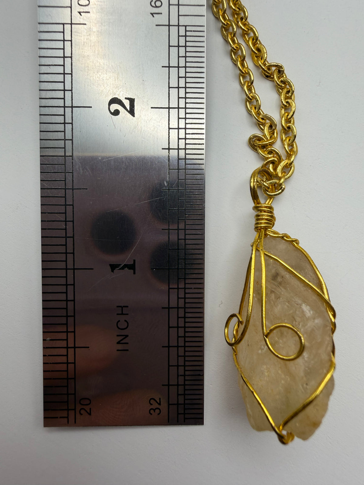 Basic Wire Wrapped Quartz Necklace