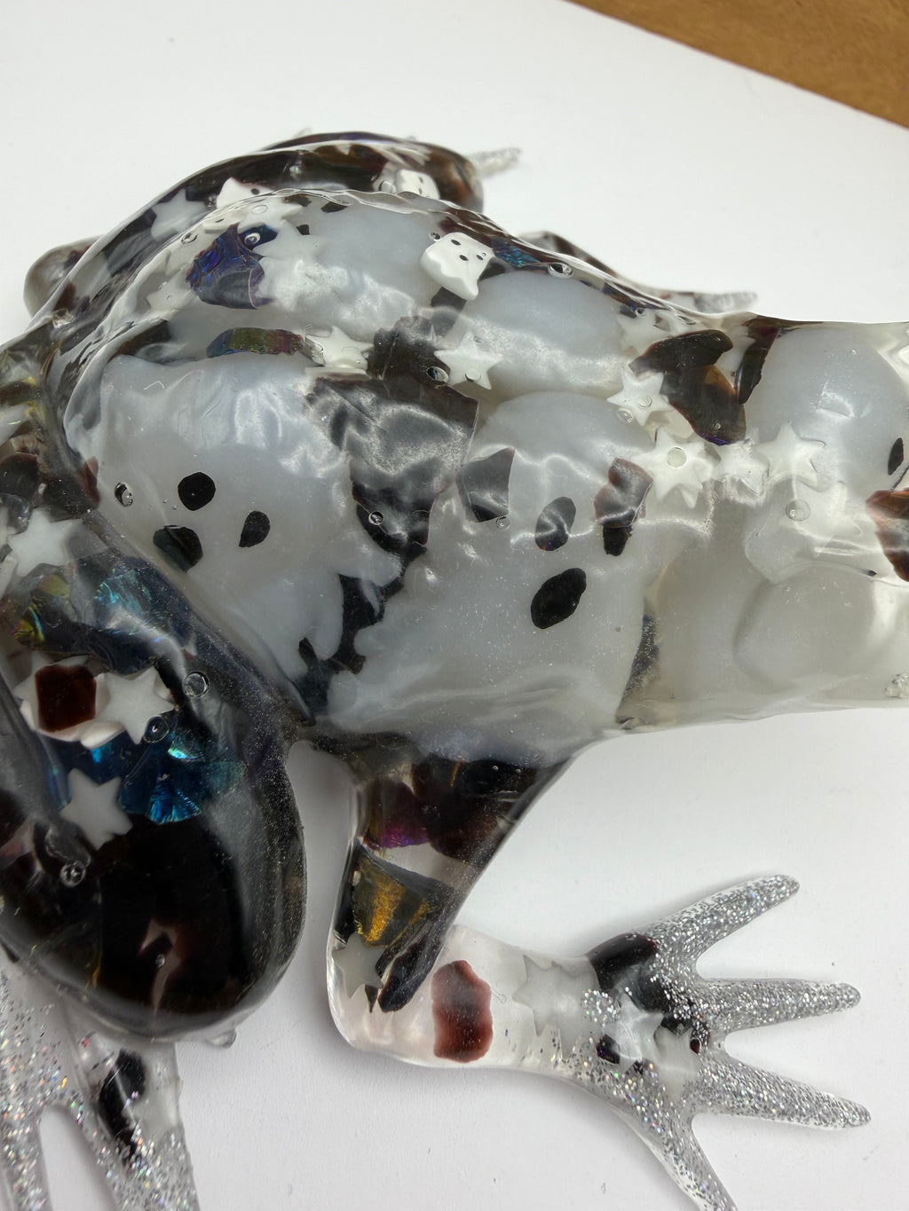 Spooky Glowing Ghost Resin Frog