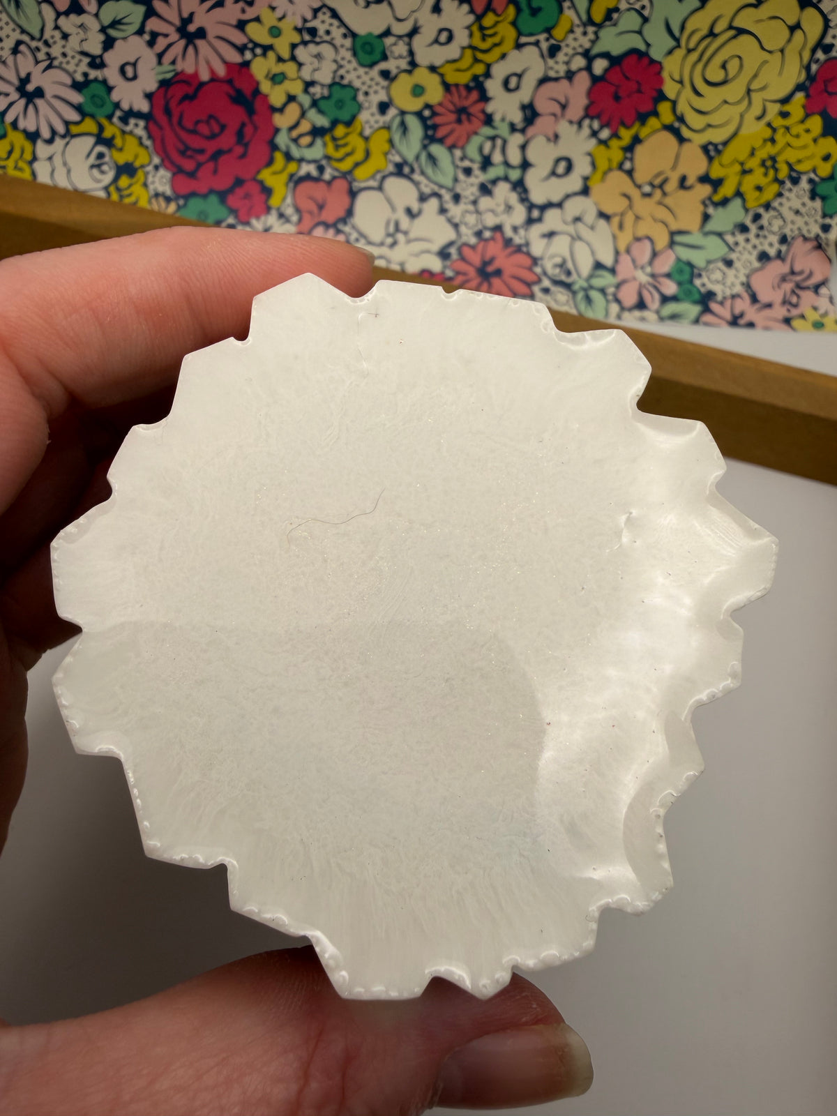 Blue and White Resin Crystal Jewelry/Trinket Dish
