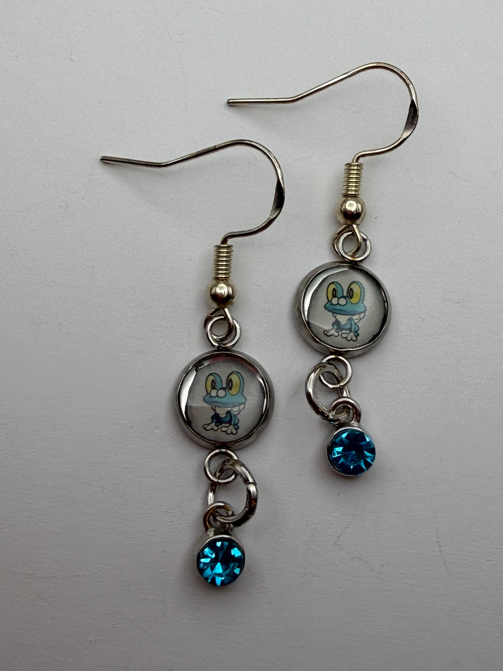 Froakie Upcycled Card Earrings