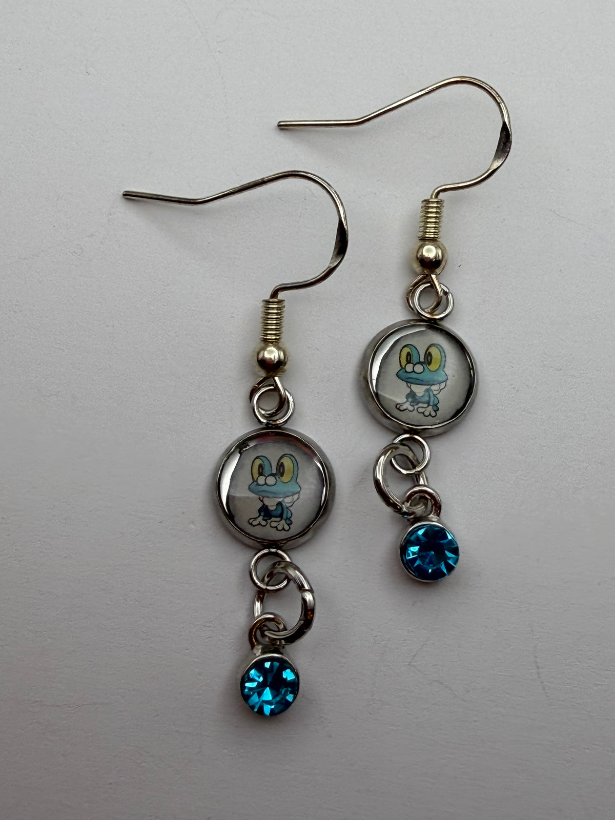 Froakie Upcycled Card Earrings