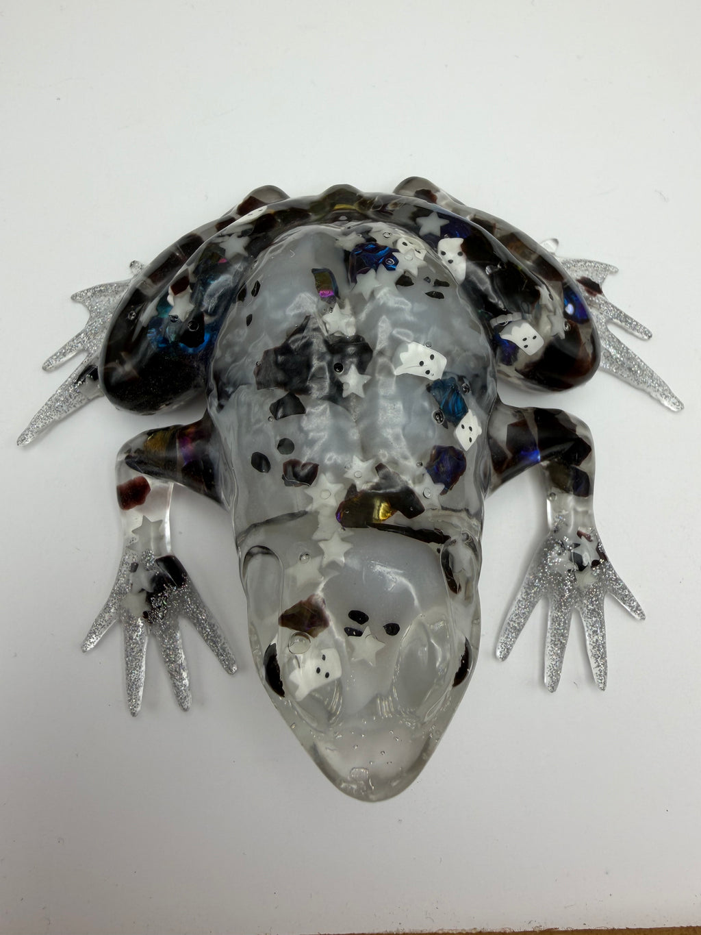 Spooky Glowing Ghost Resin Frog