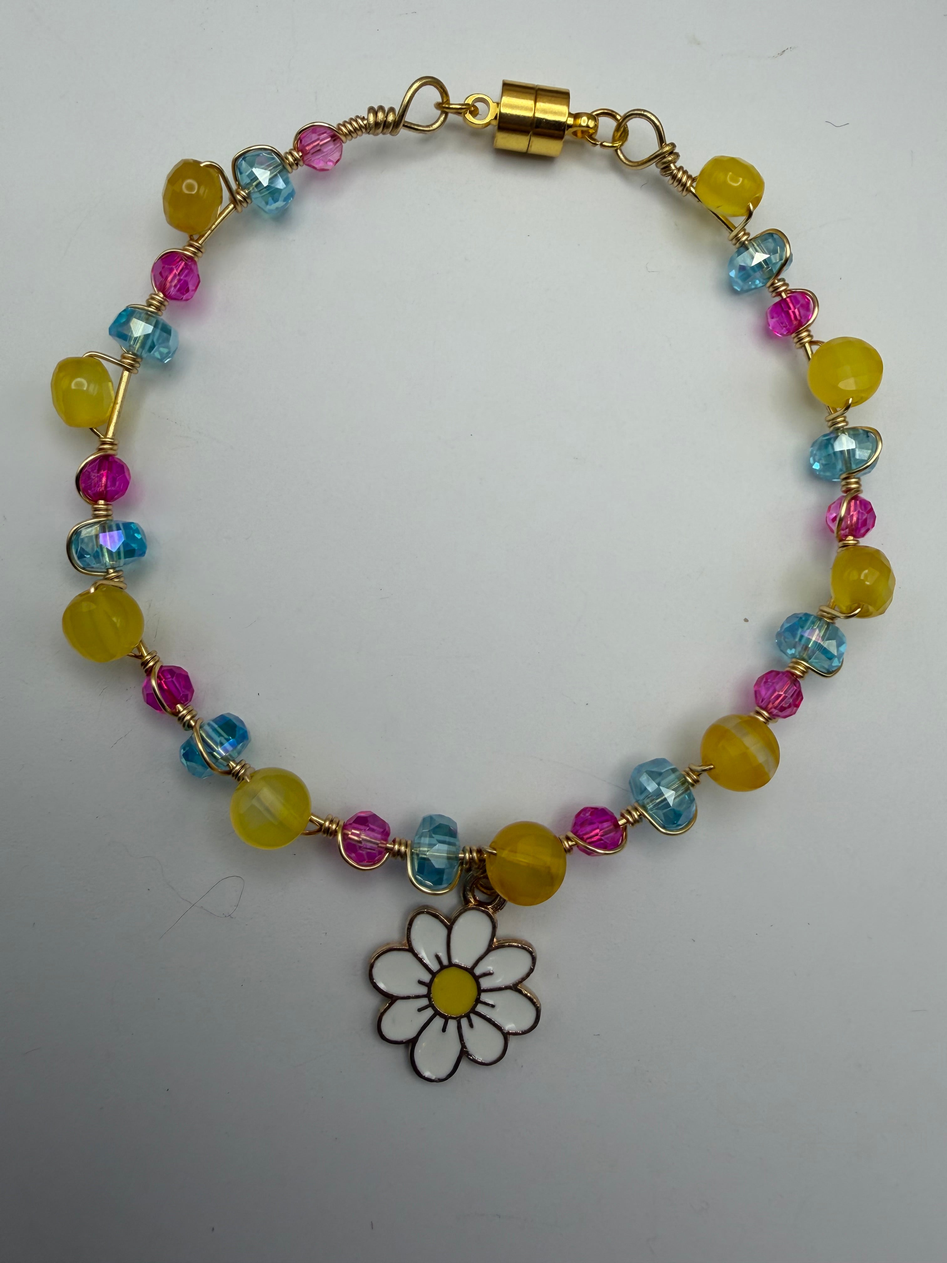Sparkling Summer Daisy Full Set (Necklace, Earrings, and Bracelet)
