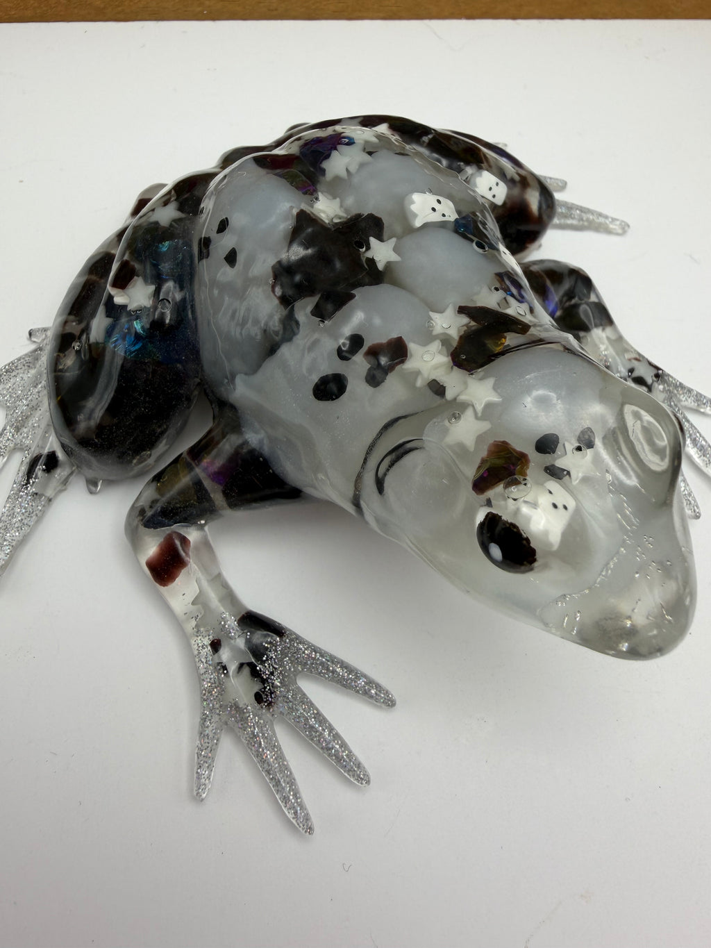 Spooky Glowing Ghost Resin Frog