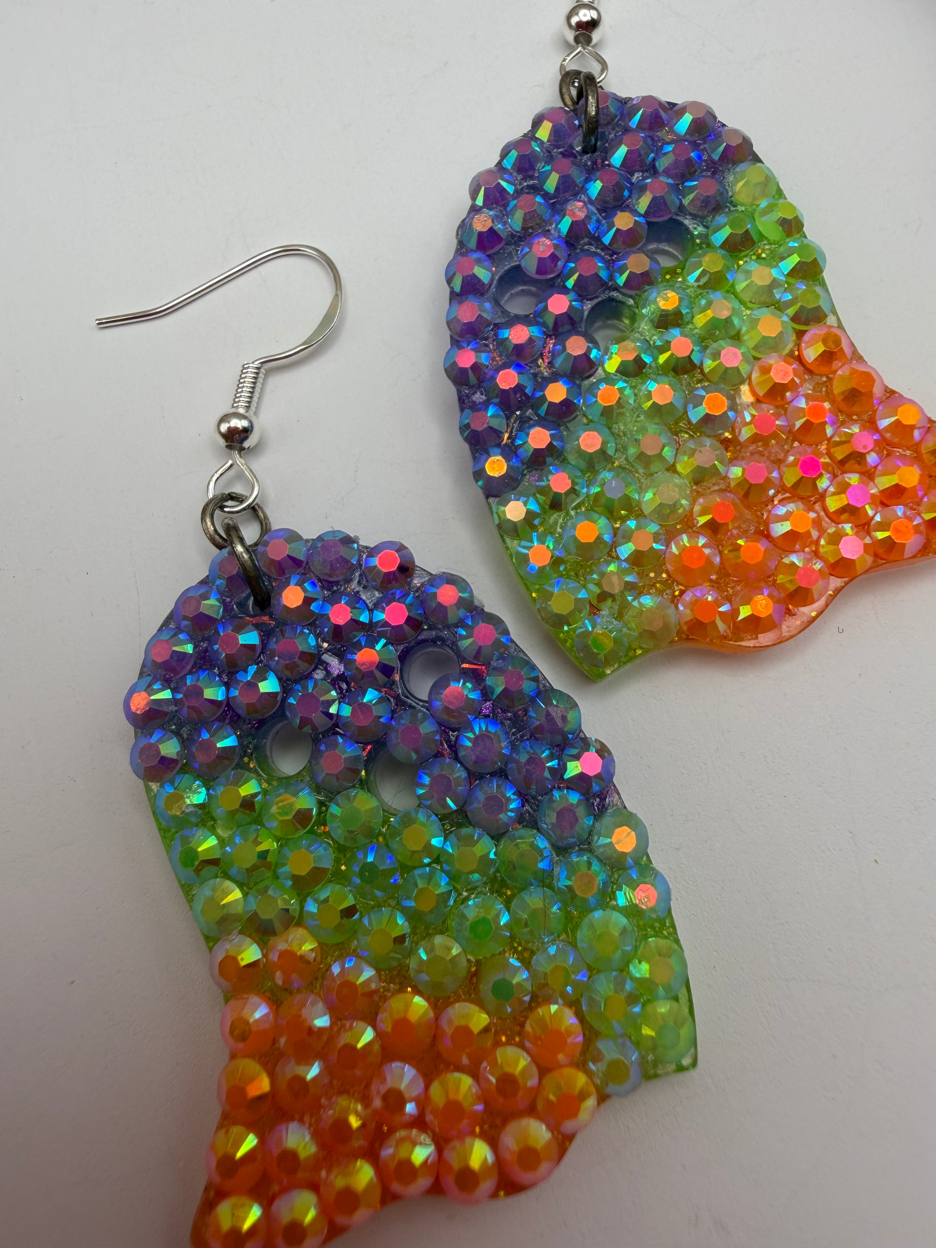 Bedazzled Ghost Earrings