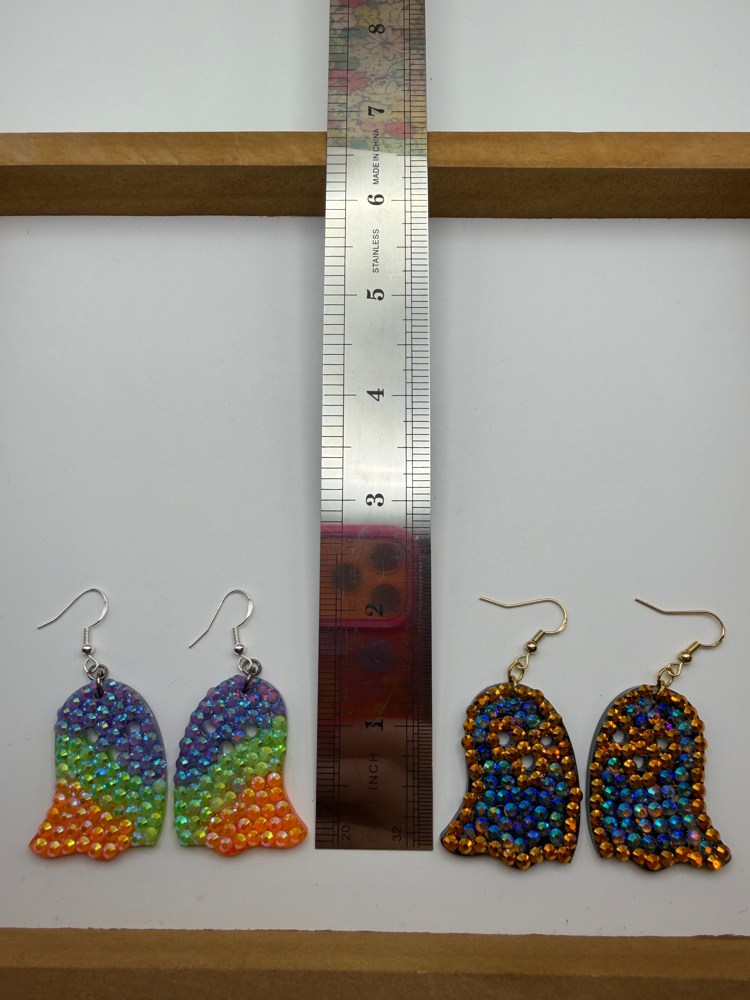Bedazzled Ghost Earrings