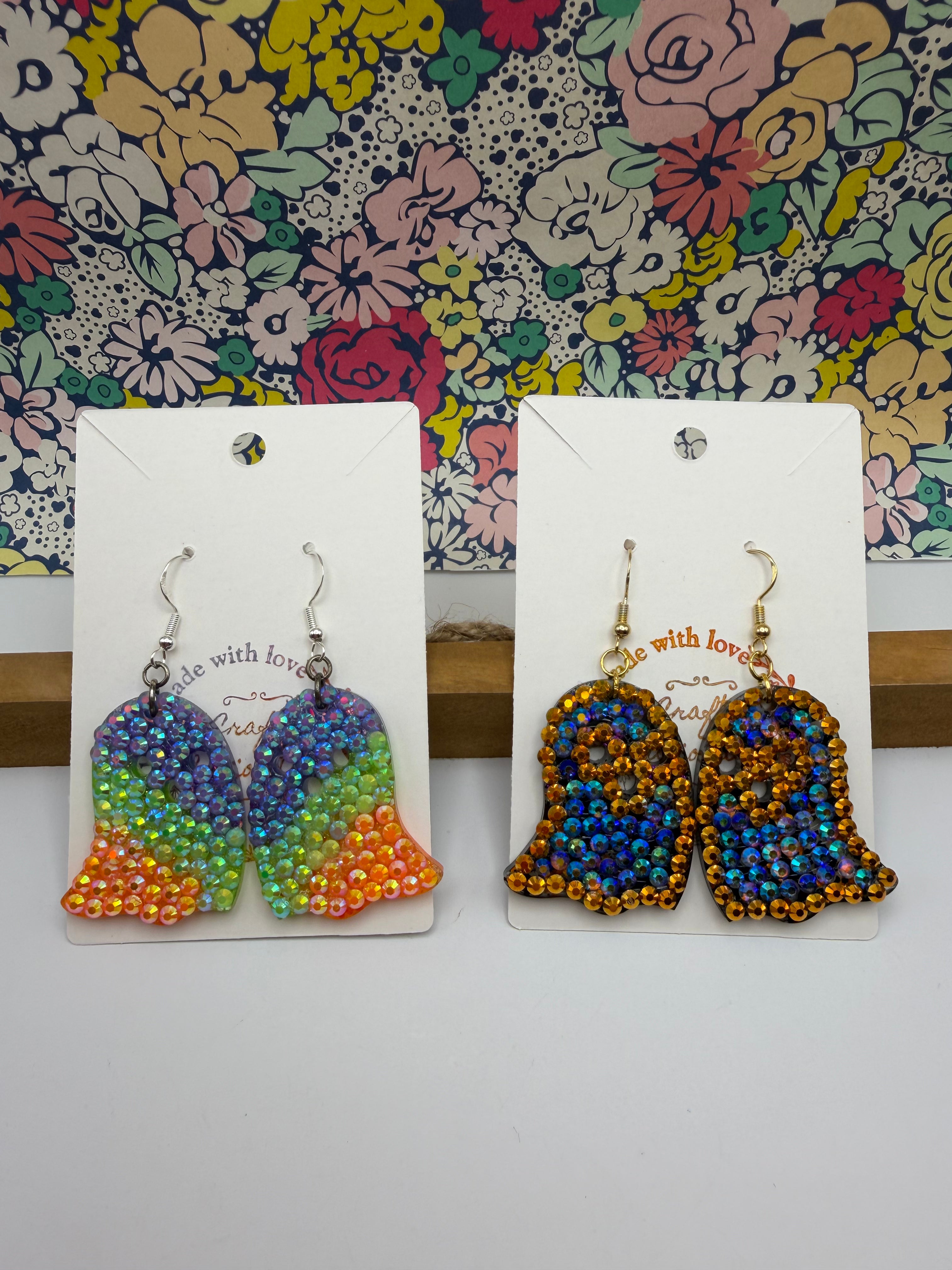 Bedazzled Ghost Earrings
