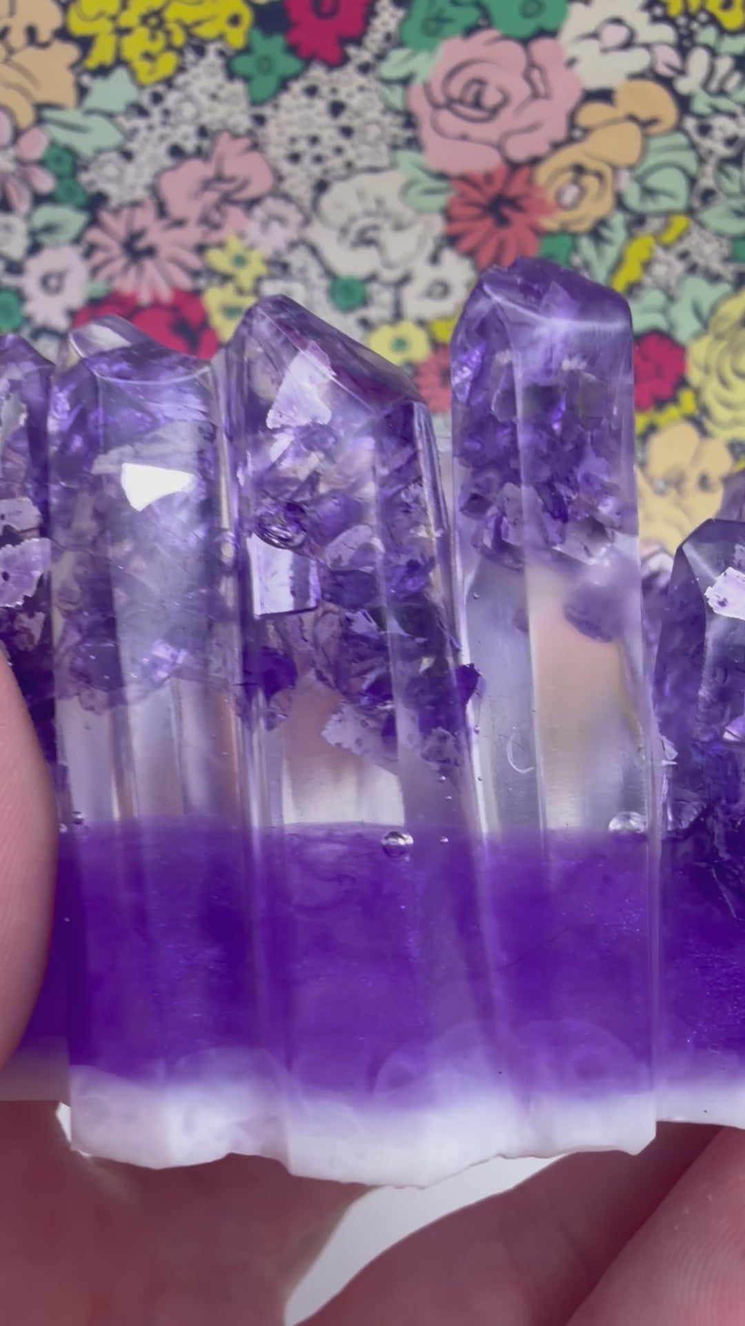 Purple Resin Crystal Jewelry/Trinket Holder