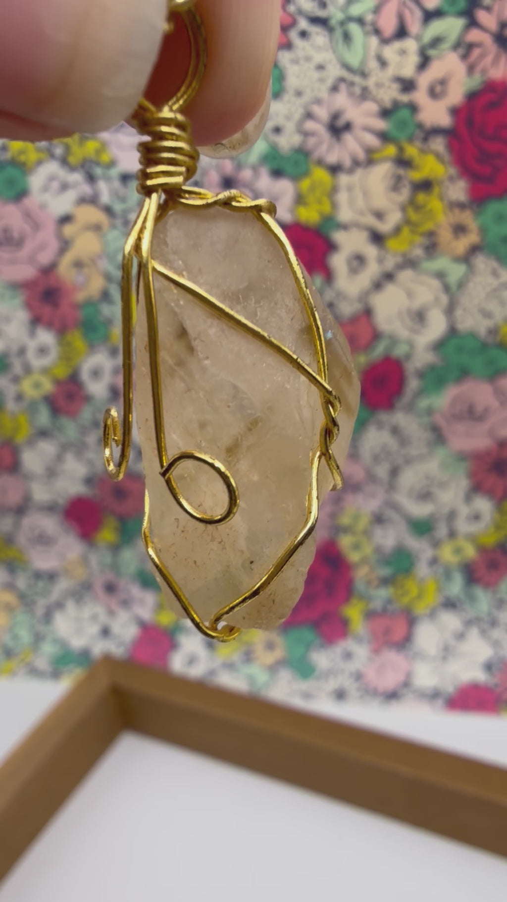 Basic Wire Wrapped Quartz Necklace